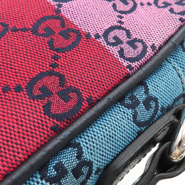 Gucci Shoulder Bag GG Mini Canvas Multicolor Silver Hardware — view 7
