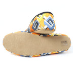 Gucci Geometric G All Over Logo Satin Room Shoes In Orange 37 — view 7