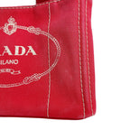 Prada Bn2439 Mini 2-Way Canapa Tote Bag Red — view 8