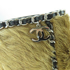 Chanel Patent Leather Coco Charm Fabric Long Boots Brown 37 — view 8