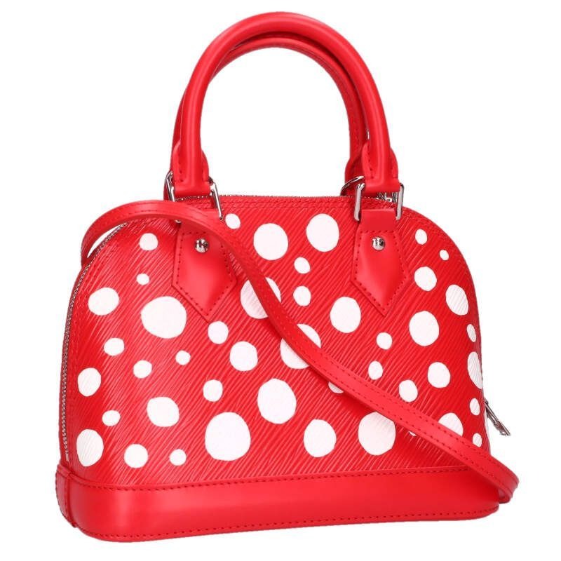 Louis Vuitton YK Alma BB Epi Infinity Dot 2-Way Handbag Red White