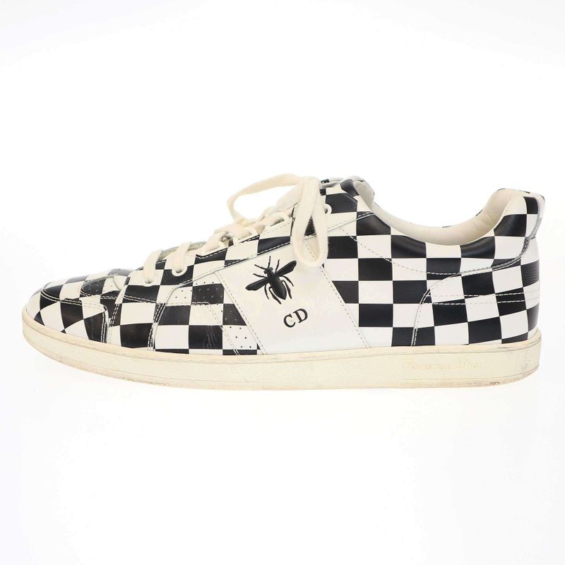 Christian Dior D-Bee Checker Sneakers Ls0218 Black and White 41 — view 2