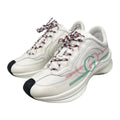 Gucci Sneakers GG Logo 34.5 Leather White Pink Green