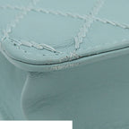 Chanel Chain Wallet Wild Stitch CC Logo Shoulder Bag Light Blue S Lambskin — view 7