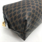 Celine Black Macadam Triomphe Leather Second Pouch Case Brown — view 5