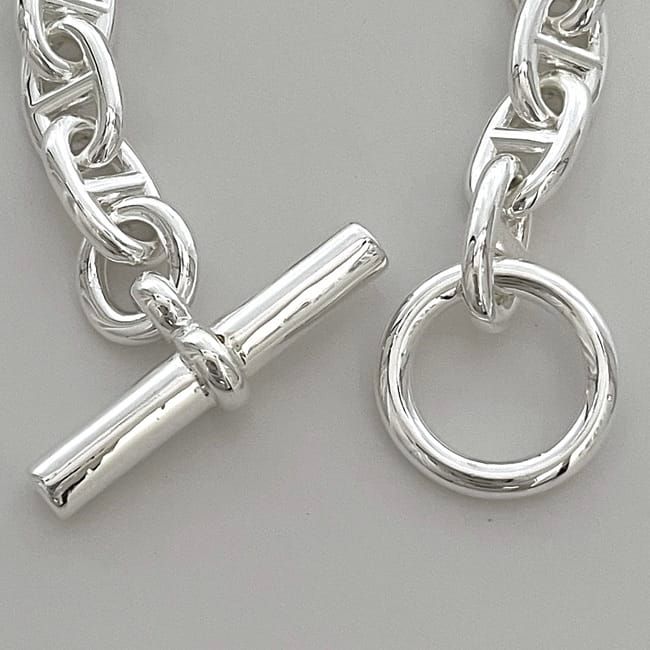 Hermes Bracelet Chaine D'ancre MM 14 Frames Silver Ag — view 7