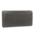 Bottega Veneta Bifold Wallet Intrecciato Leather Dark Brown