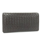 Bottega Veneta Bifold Wallet Intrecciato Leather Dark Brown