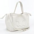 Celine Small Cabas Drawstring Triomphe Handbag Leather