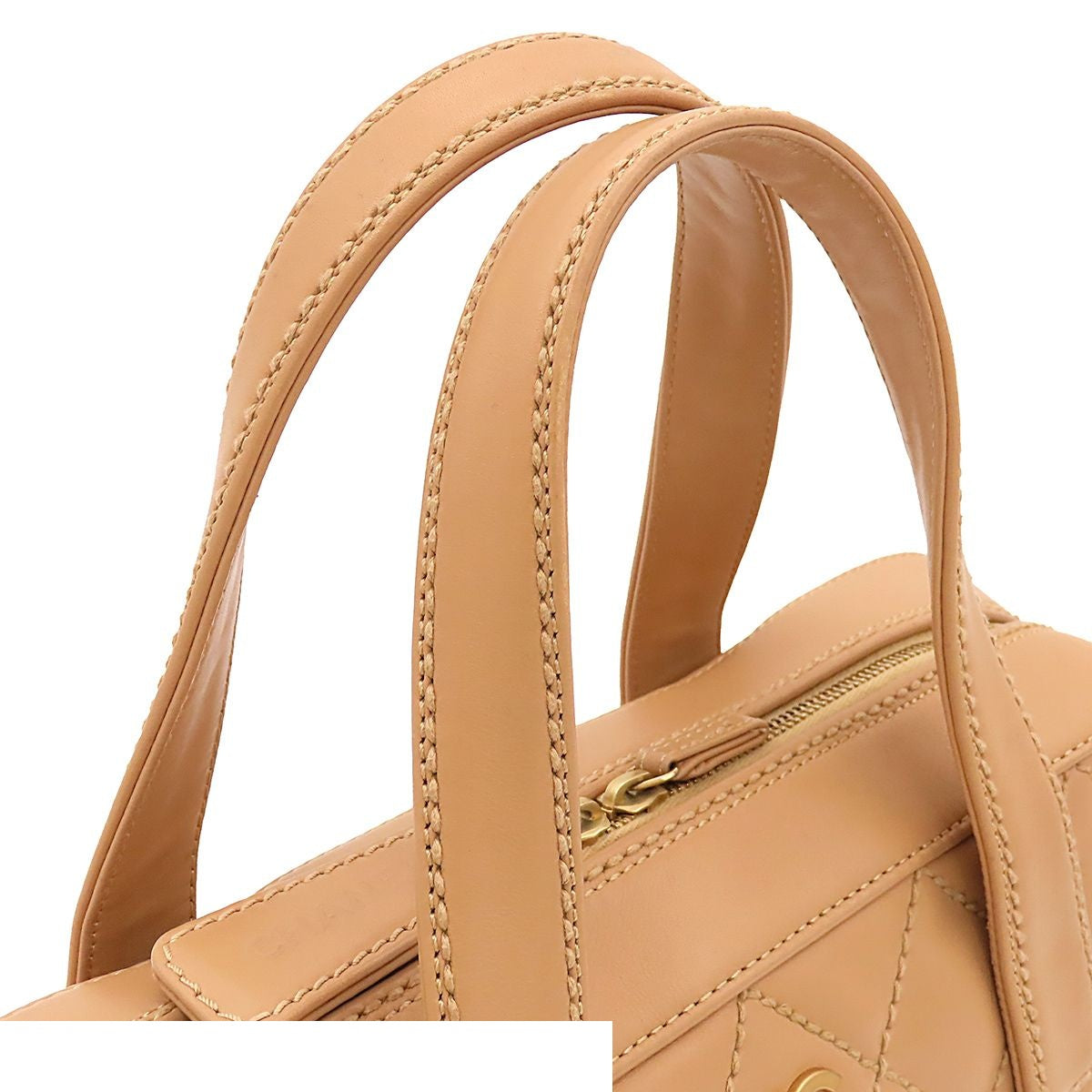 Chanel Wild Stitch Beige Gold Lambskin Boston Bag — view 4