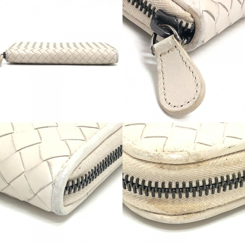 Bottega Veneta Long Wallet Intrecciato Leather White — view 7