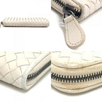 Bottega Veneta Long Wallet Intrecciato Leather White — view 7