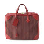 Hermes Victoria 45 Crinoline Buffalo Boston Bag Rouge Ash