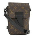 Louis Vuitton S Lock Vertical Wearable Wallet Shoulder Bag Monogram Macassar