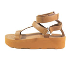Hermes Enid Thick Sole Sandals Shoes Platform Diamant Buckle Brown