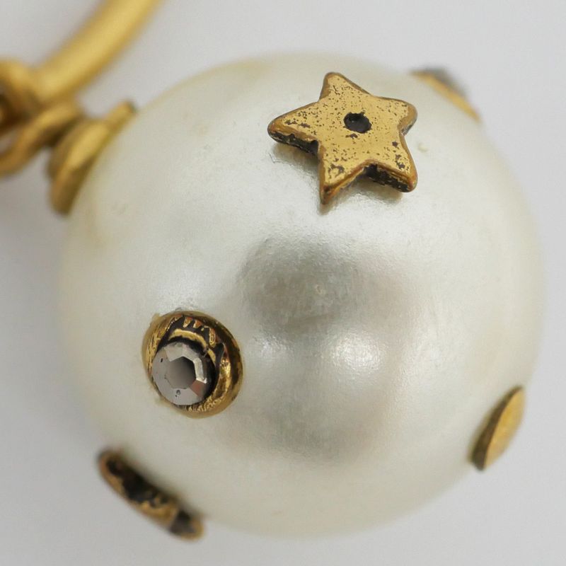 Dior Hoop Earrings Faux Pearl Accessories — view 8