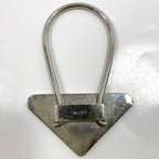Prada Key Ring Silver Gold Logo Metal M285 — view 2
