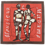 Hermes Carre 90 Monsieur ET Madame & Silk Multicolor Scarf 0074