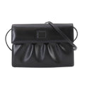 Gucci Double Shoulder Bag Leather Black Gold Vintage