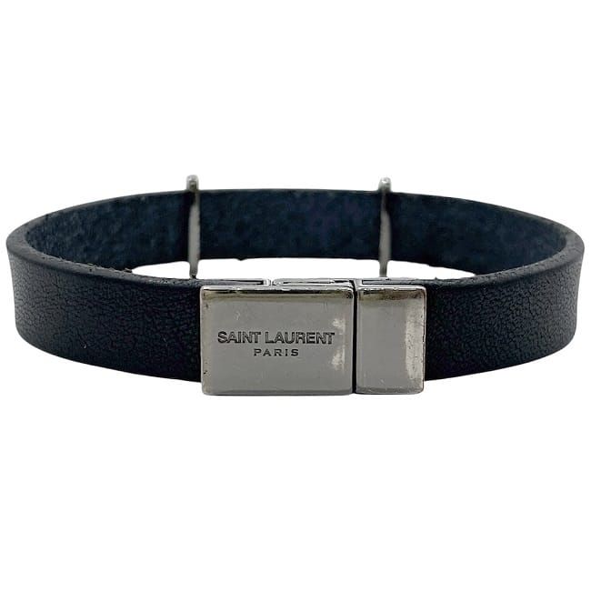 Saint Laurent Bracelet Black Cassandra Leather — view 5
