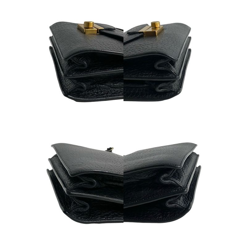 Prada Logo Hardware Leather Tweed Semi One Shoulder Bag Mini — view 8