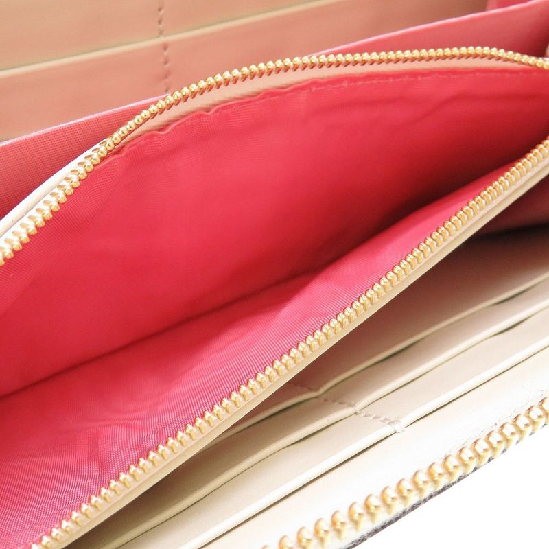 Gucci Apple Print GG Supreme Beige Round Zipper Long Wallet 0059 — view 5