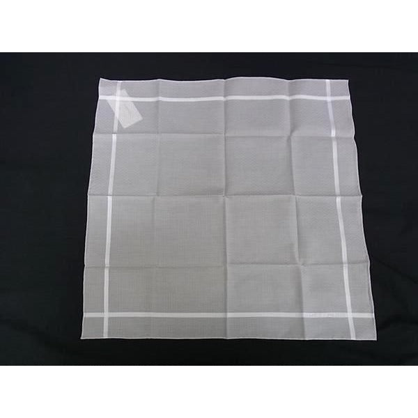 Hermes Gris Cles 100% Cotton Scarf Handkerchief Grey Fj3018 — view 2