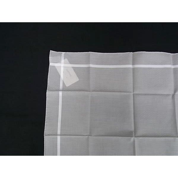 Hermes Gris Cles 100% Cotton Scarf Handkerchief Grey Fj3018 — view 3