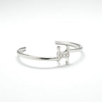 Celine Bracelet Bangle Cuff Silver Triomphe Asymmetric