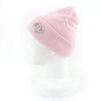 Chanel Cashmere CC Logo Heart Rhinestone Knit Cap Pink — view 5
