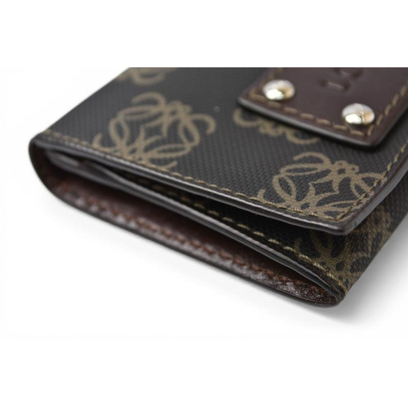 Loewe Card Case Coin Leather Anagram Brown — view 6