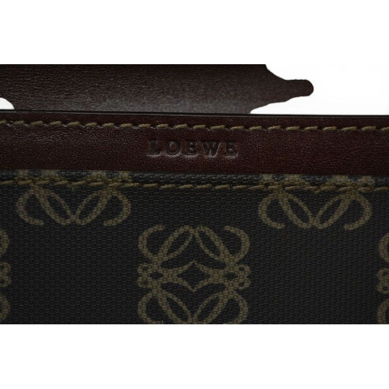 Loewe Card Case Coin Leather Anagram Brown — view 8