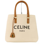 Celine Horizontal Cabas Tote Natural White