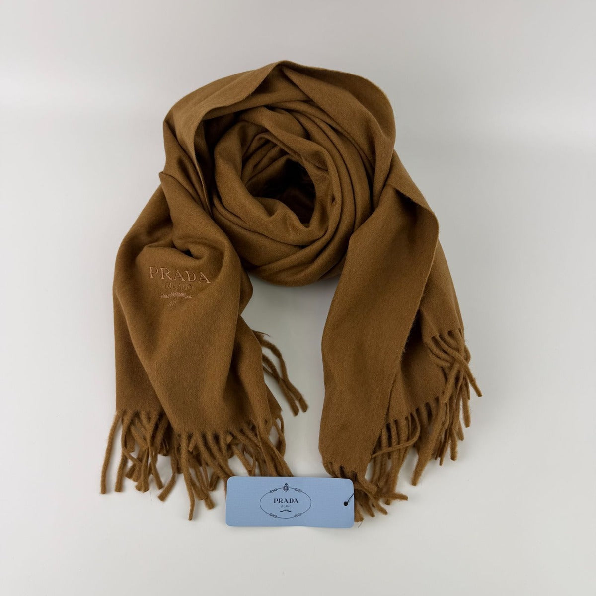 Prada Scarf Brown Cashmere Vintage
