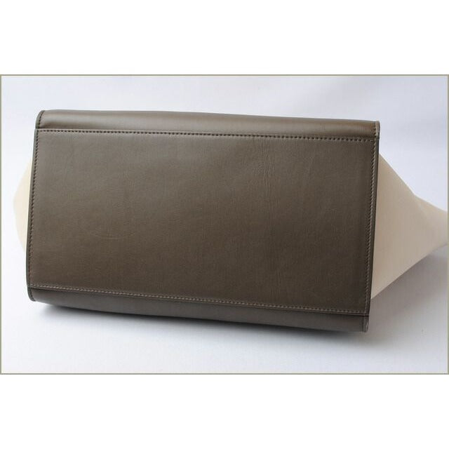 Celine Shoulder Bag Small Trapeze Yellow Brown Beige 2 — view 5