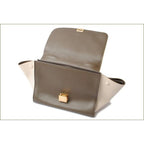 Celine Shoulder Bag Small Trapeze Yellow Brown Beige 2 — view 6