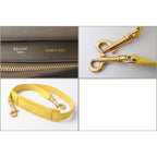 Celine Shoulder Bag Small Trapeze Yellow Brown Beige 2 — view 8