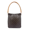Louis Vuitton Looping GM Monogram Leather Brown Shoulder Bag Gold