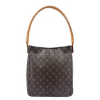Louis Vuitton Looping GM Monogram Leather Brown Shoulder Bag Gold