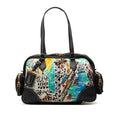 Prada Venezia Handbag Black Multicolor Nylon Leather