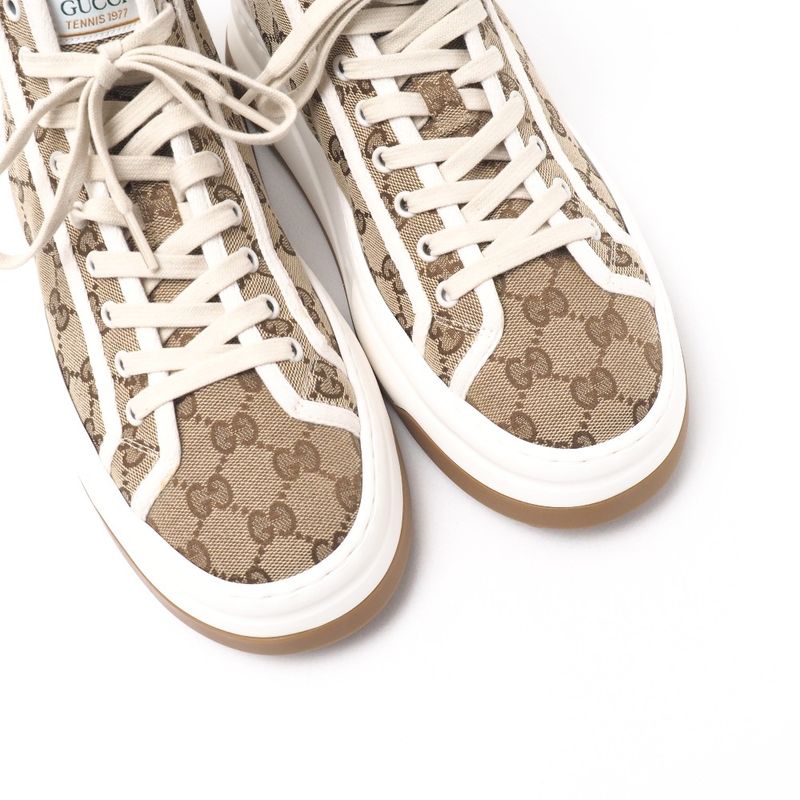 Gucci Tennis 1977 Sneakers Size 7 Shoes GG Pattern High Cut Thick — view 5