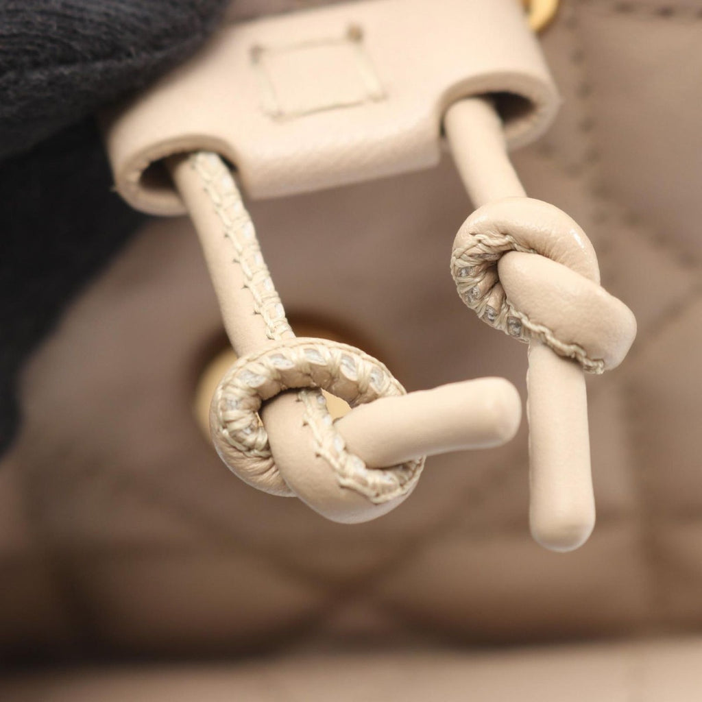 Dior Backpack Caro Small Macro Cannage Beige Leather — view 5