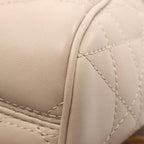 Dior Backpack Caro Small Macro Cannage Beige Leather — view 6