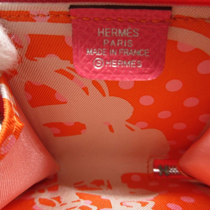 Hermes Azap Silk Inn Compact Vaux Epson Rose Azalea Coin Case — view 7