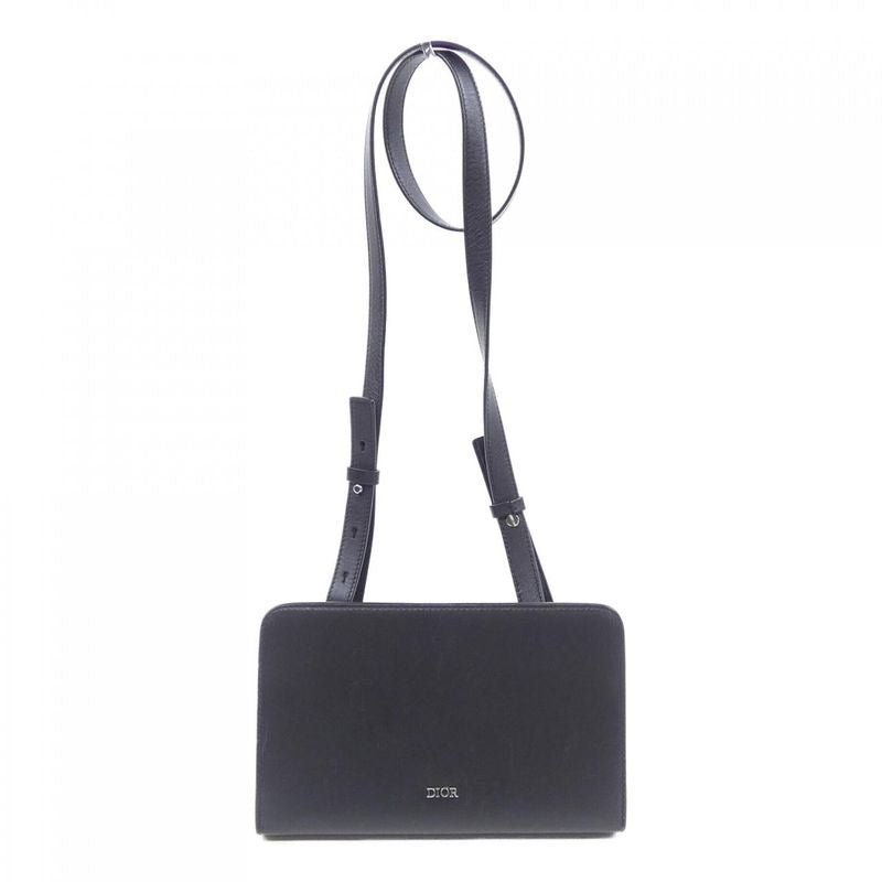 Christian Dior Bag Crossbody Leather Black Purse