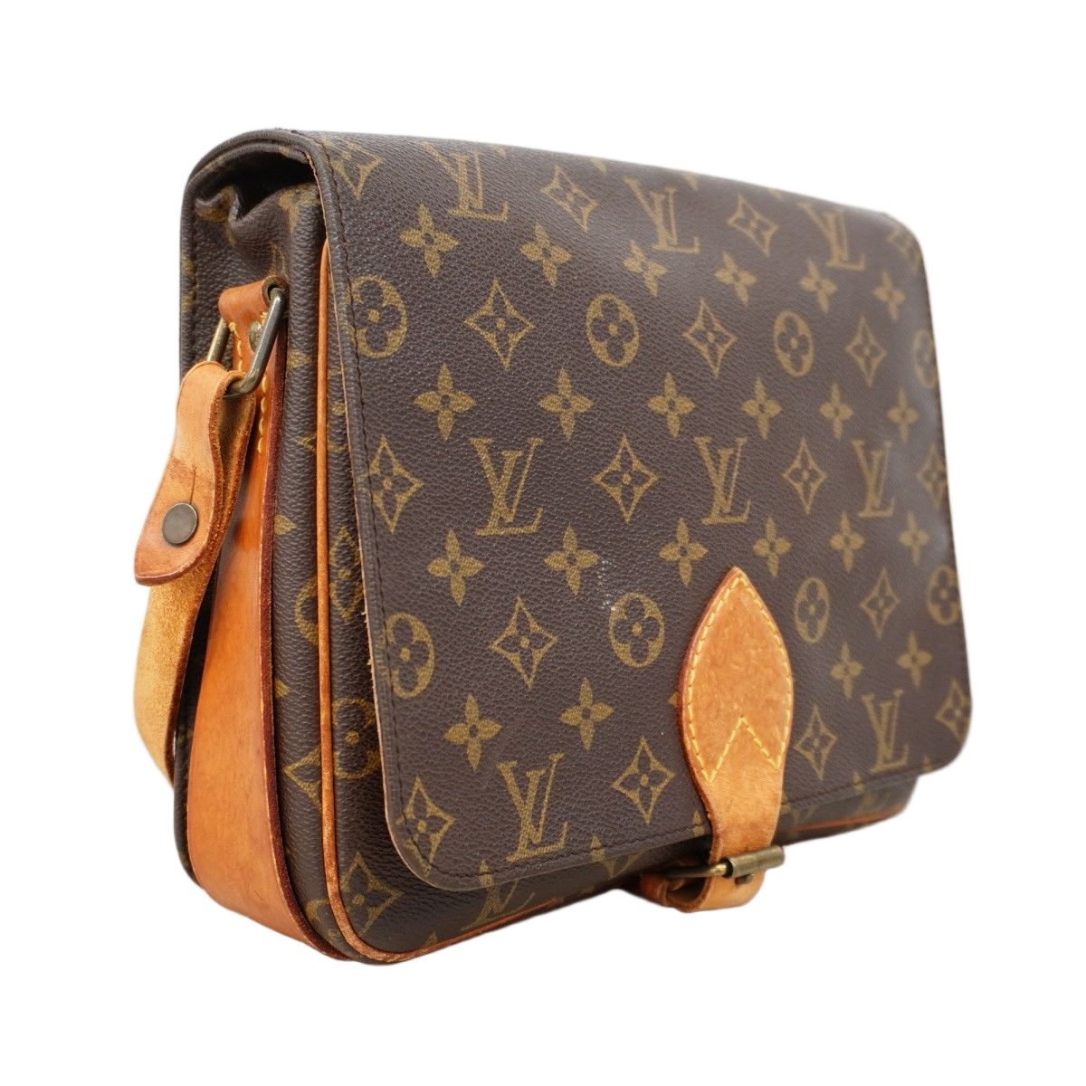 Louis Vuitton Shoulder Bag Monogram Cartouchiere GM Brown — view 2