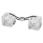 Louis Vuitton Hair Cube Ankle John Rhinestone Accessory Tie Clear