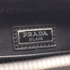 Prada Shoulder Bag Brick Black Nylon Saffiano Leather — view 4