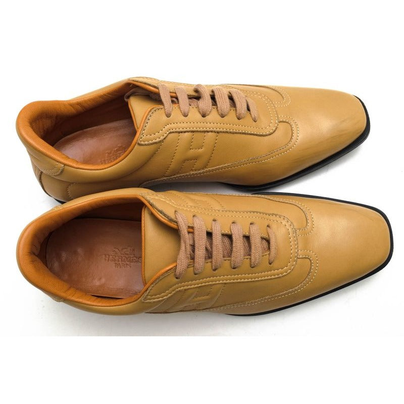 Hermes Shoes Sneakers Low Cut Women Leather Beige Quick — view 5
