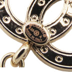 Chanel Earrings Gold Metal Rhinestone Faux Pearl CC Logo — view 6